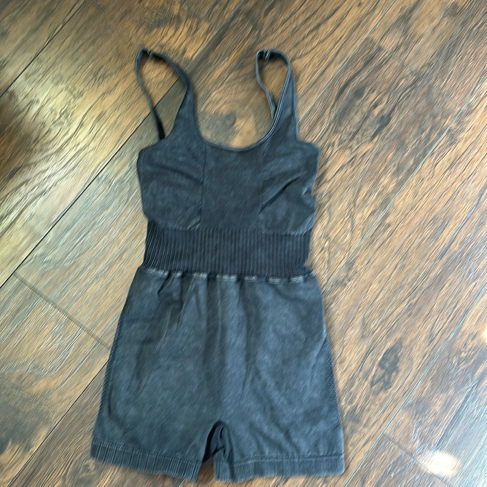 Charcoal black body suit.  Size small.